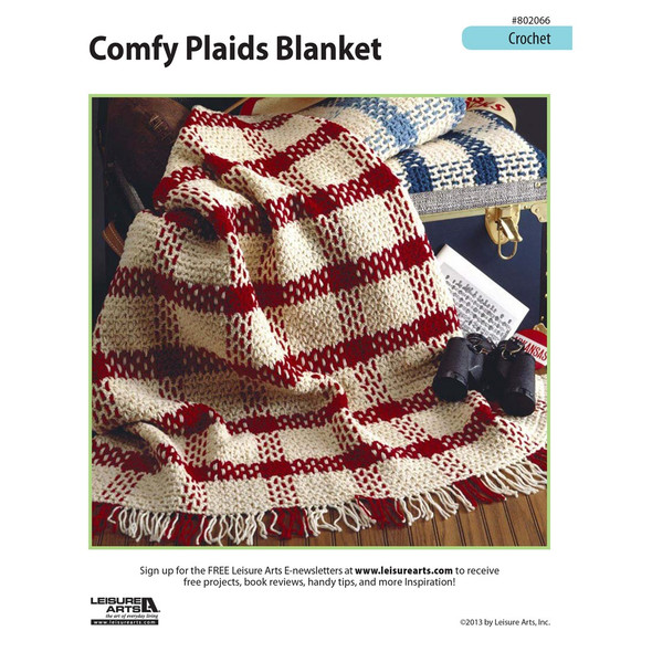 Leisure Arts Comfy Plaids Blanket Crochet ePattern